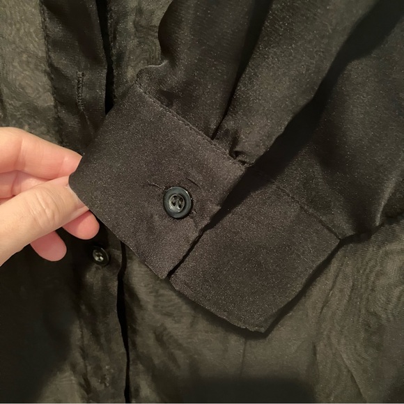 Incerun Men's Black Sheer Casual Button Down Shirt NWT 3XL - Picture 6 of 8